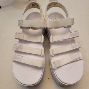NIKE Icon Classic Sandals Womens Size 11 Adjustable White & Cream